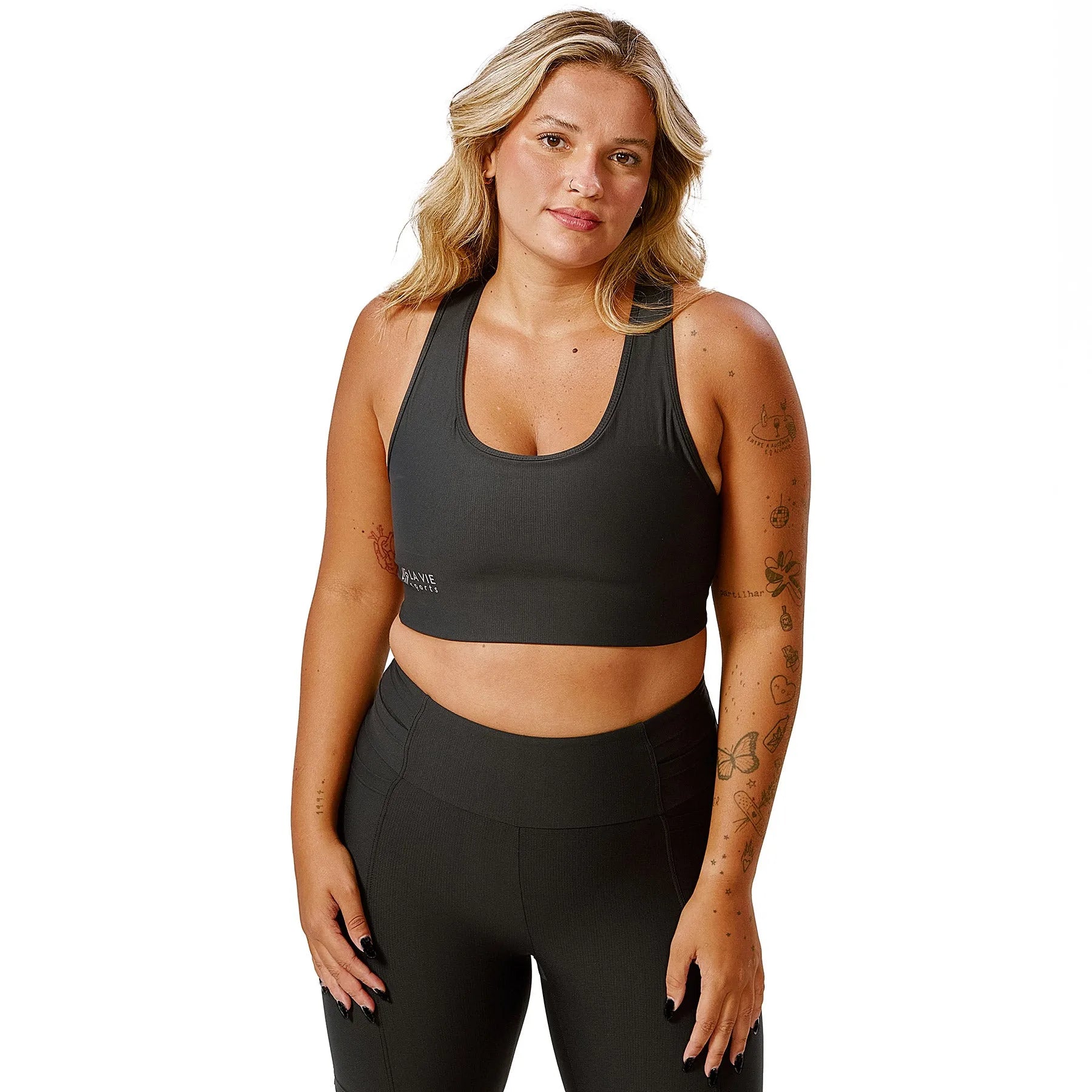 Top de Compressão com Super Bolso 2.0 Preto