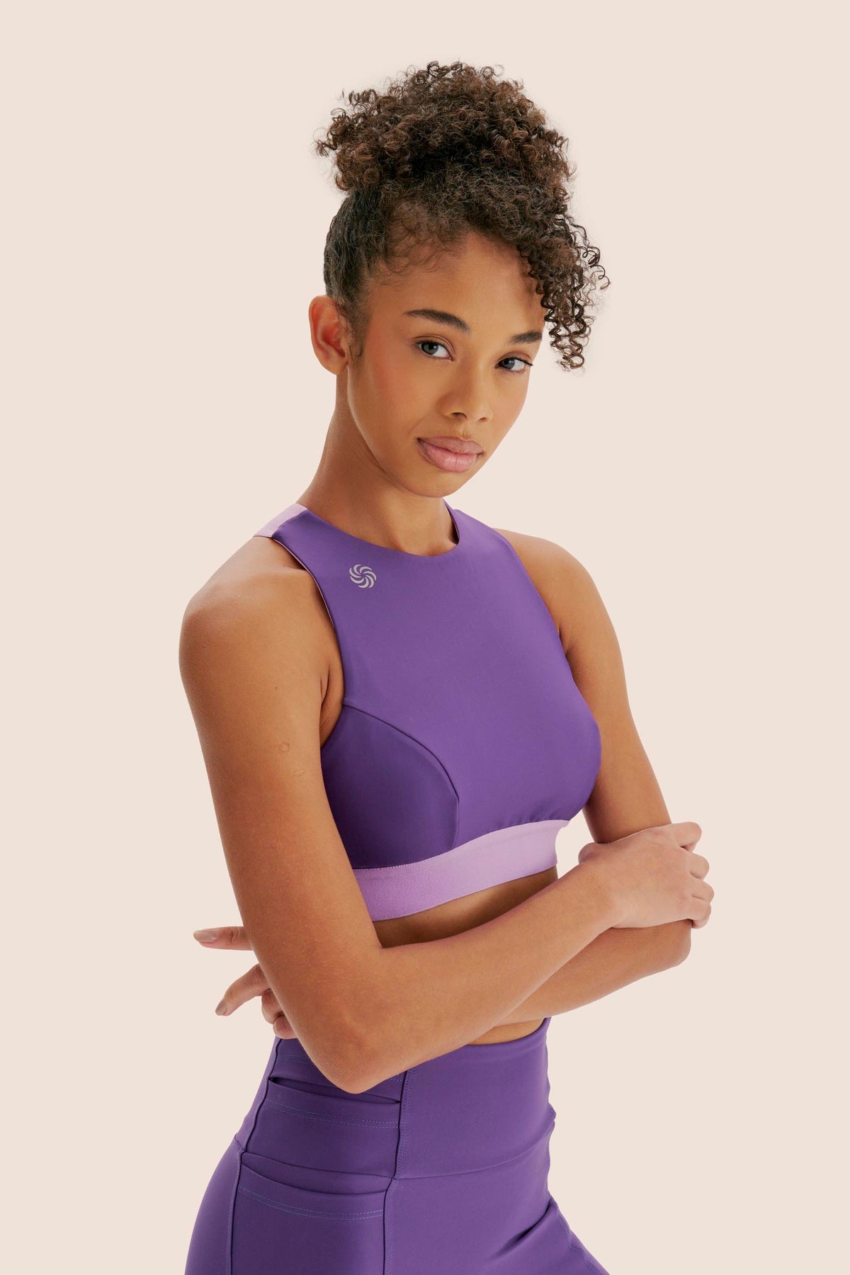 TOP CROPPED DUPLA FACE Emana + FlexSkin™ AÇAÍ