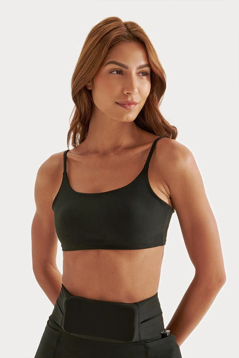 Top de Compressão Faixa Regulável Aloeskin Preto – La Vie Sports