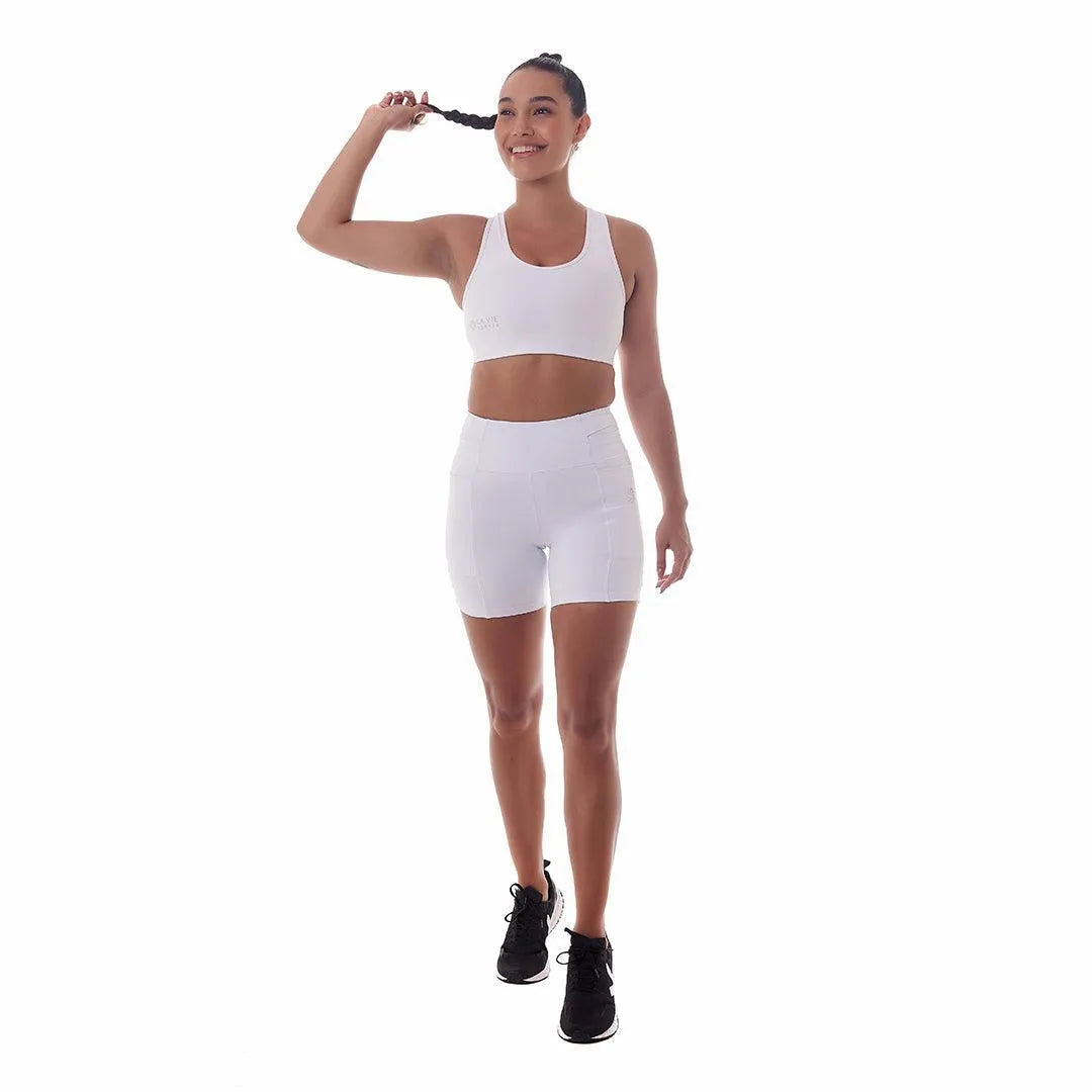 Top de Compressão com Super Bolso 2.0 Branco